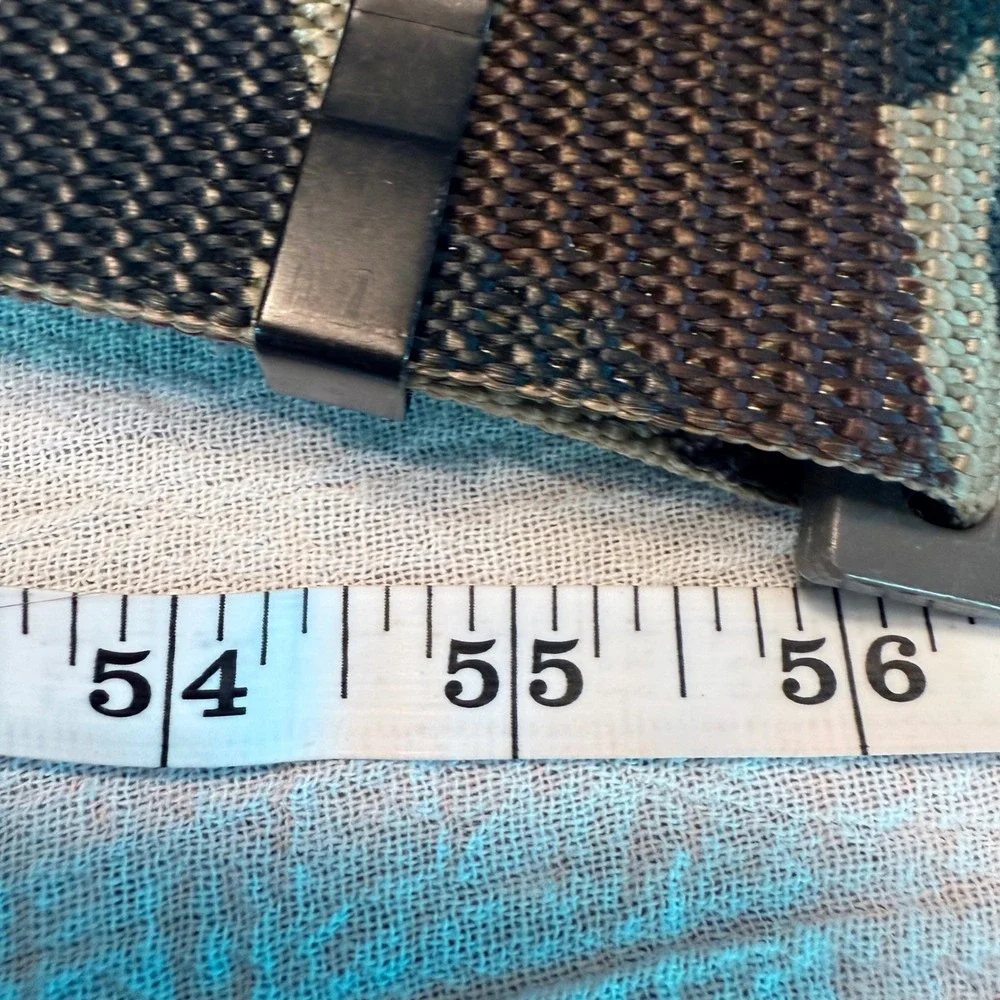 Men's Military Style Webbed Belt with Quick Release Buckle Camo‎ Black